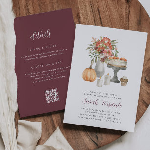 Cosy Fall All-in-One Bridal Shower Brunch Invitation