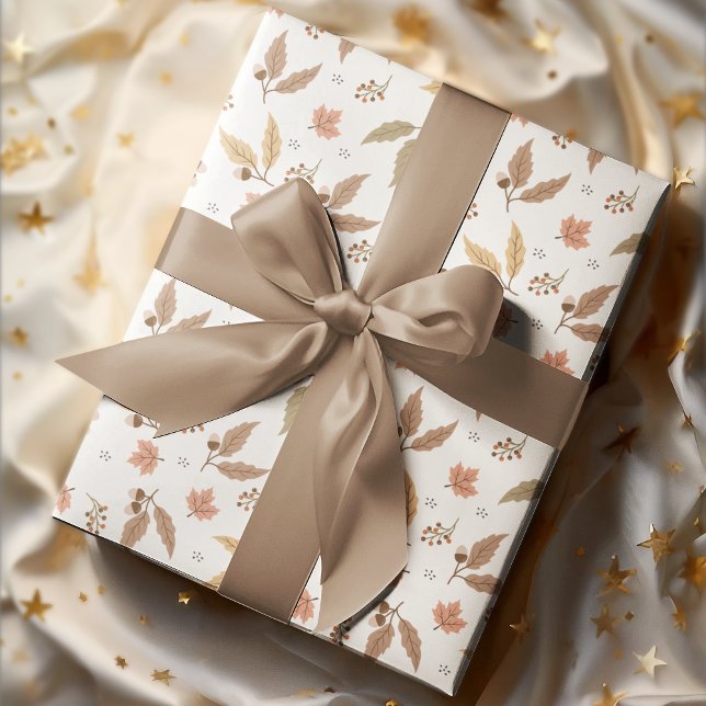 Cosy Fall Autumn Leaves Wrapping Paper (Creator Uploaded)
