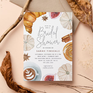 Cosy Fall Bridal Shower Brunch Invitation