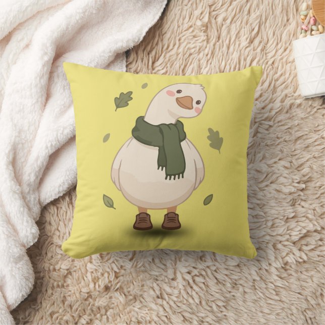 Cosy Fall Cartoon Duck Cushion (Blanket)