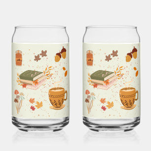 Cosy Fall Drinkware Set Can Glass