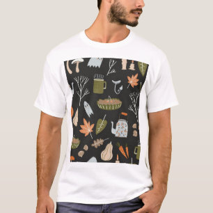 Cosy Fall Elements: Warm Pattern. T-Shirt