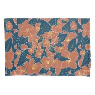 Cosy Fall Floral Pillow Case - Warm and Colourful