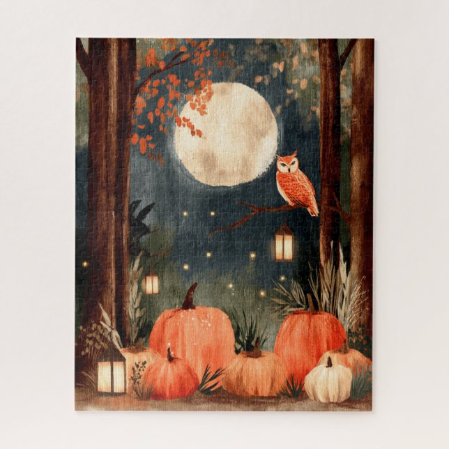 Cosy Fall Forest Owl Jigsaw Puzzle (Vertical)