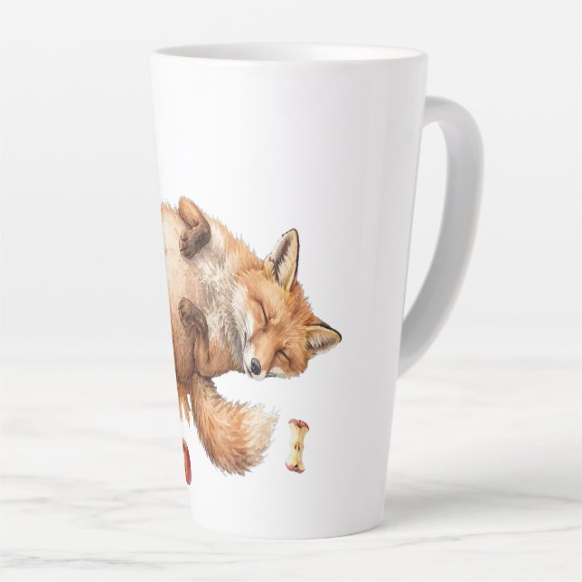Cosy Fall Fox Mug - Sleeping Fox (Right Angle)