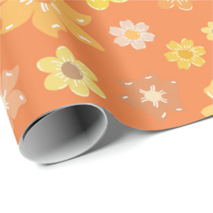 Cosy Fall Golden Bloom Seamless Thanksgiving Wrapping Paper