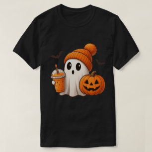 Cosy Fall Halloween – Cute Ghost Pumpkin T-Shirt