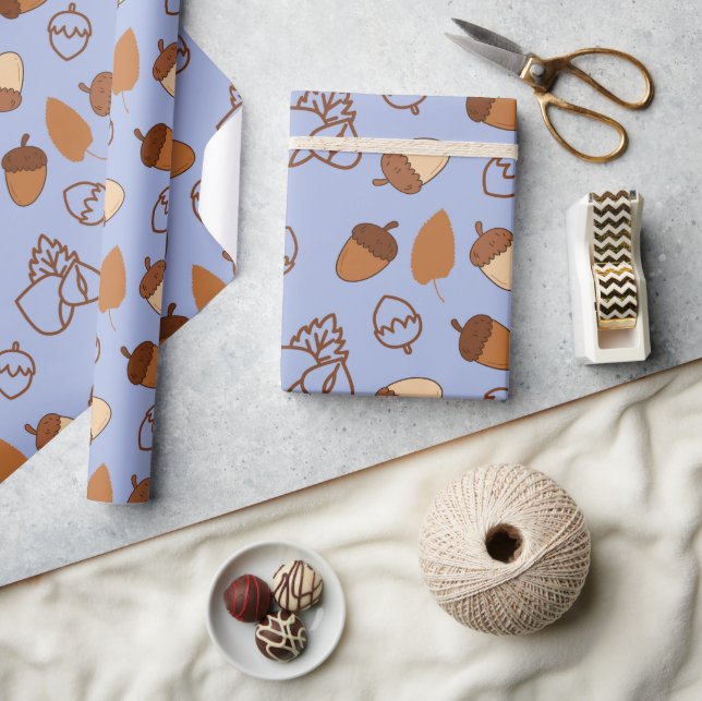 Cosy Fall Hazelnut Seamless Wrapping Paper Delight (Crafts)