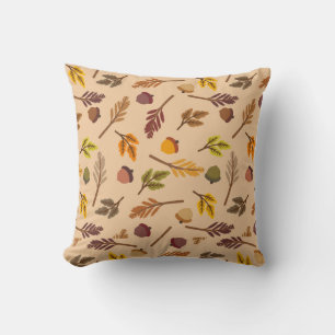 Cosy Fall Leaves & Acorns Cushion