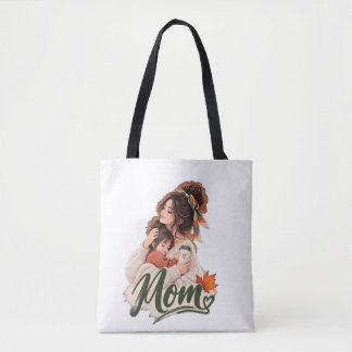 Cosy Fall Mum & baby  kids  Autumn Love Tote Bag