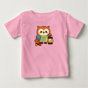 Cosy Fall Owl Baby T-Shirt