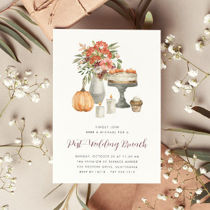 Cosy Fall Pumpkin Post-Wedding Brunch Invitation