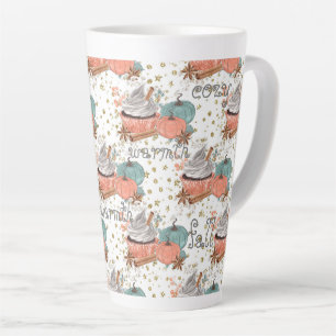 Cosy fall pumpkins  latte mug