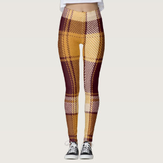 Cosy Fall Rustic Plaid Leggings