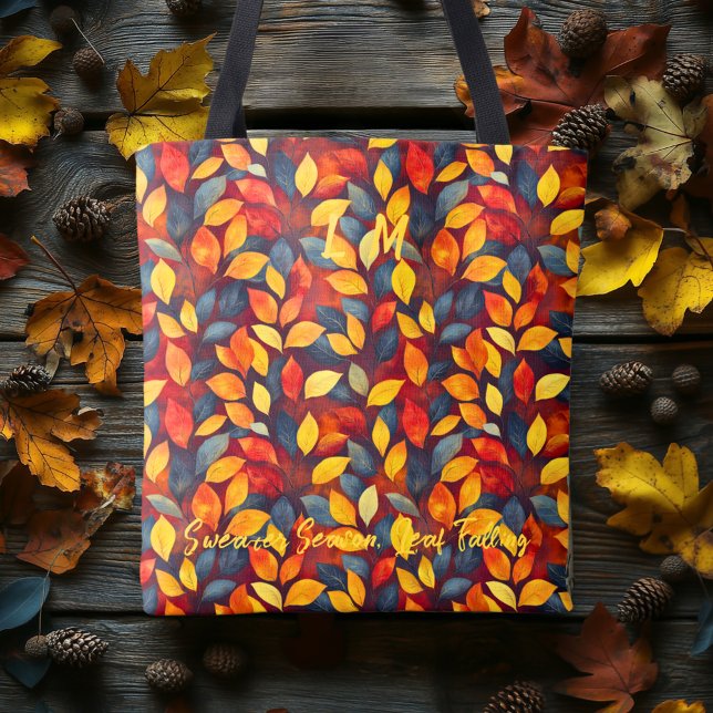 Cosy Fall Tote with Bold Leaves and Autumn Charm Bag (Creator Uploaded)