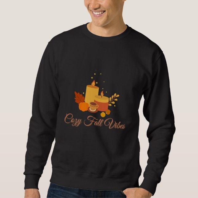 Cosy Fall Vibes Autumn Aesthetic Sweatshirt (Front)