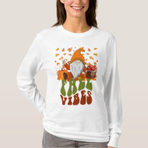 Cosy Fall Vibes Seasonal Gnome Graphic Shirt