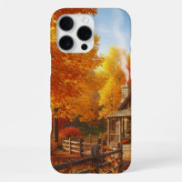 Cosy Fall with Rustic Cabin and Warm Autumn Colour