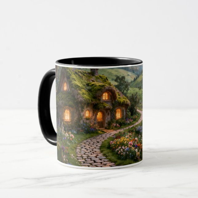 Cosy Fantasy Cottage Accent Mug (Front Left)
