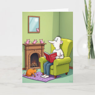 Cosy Fathers Day Cartoon Card