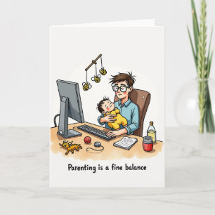Cosy Fathers Day Office Card