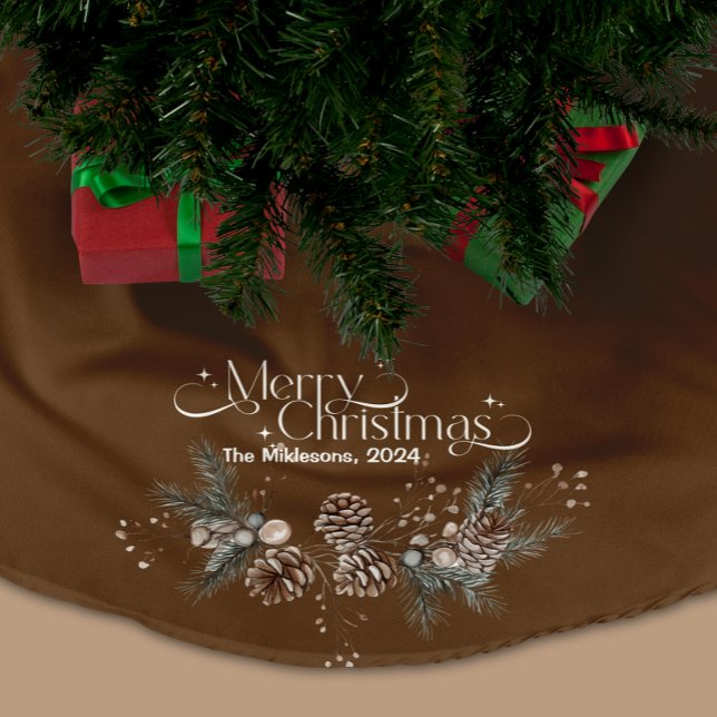 Cosy Festive Rustic Christmas Brushed Polyester Tree Skirt (Creator Uploaded)