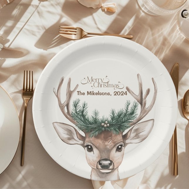 Cosy Festive Rustic Christmas Paper Plate (Creator Uploaded)