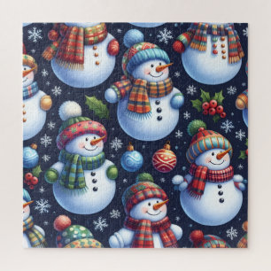 Cosy Festive Snowman Jigsaw Puzzle