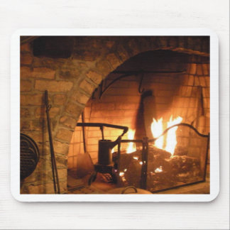 Cosy Fireplace Mouse Pad