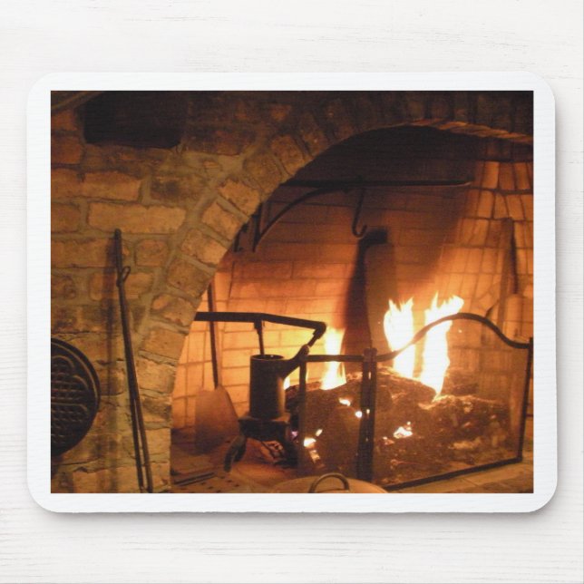 Cosy Fireplace Mouse Pad (Front)