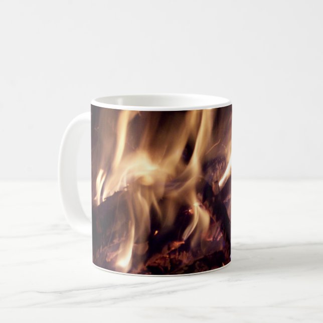 Cosy Fireside Winter Coffee Mug (Front Left)