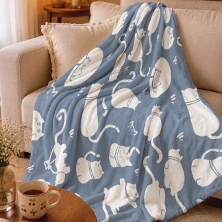 cosy fleece blanket cat