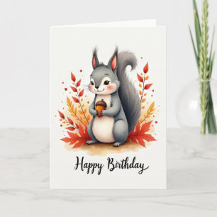 Cosy Forest Animal Birthday Card