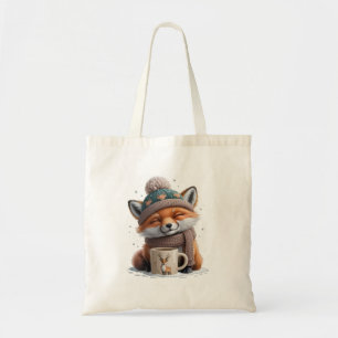 Cosy Fox Winter Season Animal Coffee Holiday Tote Bag