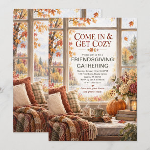 Cosy Friendsgiving Gathering Fall Party Invitation