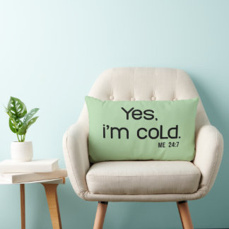 Cosy Funny Winter, Tis the Season to Be Freezin Lumbar Cushion