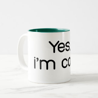 Cosy Funny Winter, Tis the Season to Be Freezin Two-Tone Coffee Mug