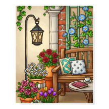 Cosy Garden Bench Art
