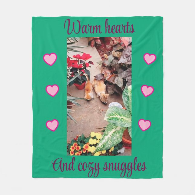 Cosy garden cats blanket (Front)