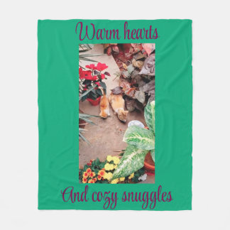 Cosy garden cats blanket