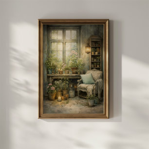 Cosy Garden Window Corner Poster