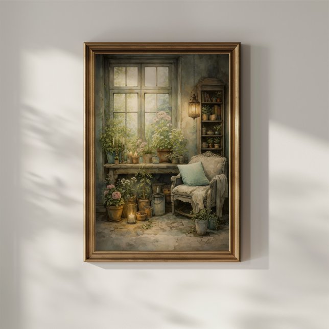 Cosy Garden Window Corner Poster (Creator Uploaded)