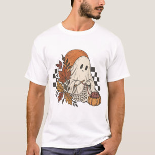 Cosy Ghost Knitting Halloween Autumn T-Shirt