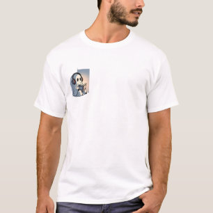 Cosy Ghost Reading in a Corner with Headphones T-Shirt