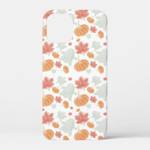 Cosy Ghosts & Pumpkins Autumn Pattern iPhone 12 Mini Case