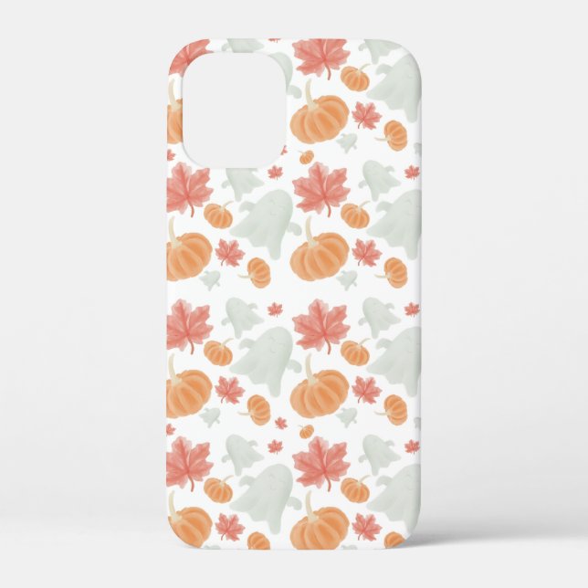 Cosy Ghosts & Pumpkins Autumn Pattern Case-Mate iPhone Case (Back)