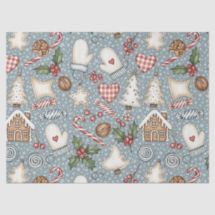 Cosy Gingerbread Christmas with Candy Canes Tissue Paper