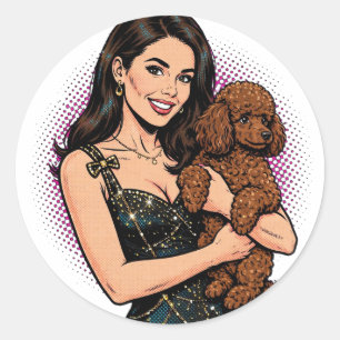 Cosy Girl either Poodle Sticker – Best Friends