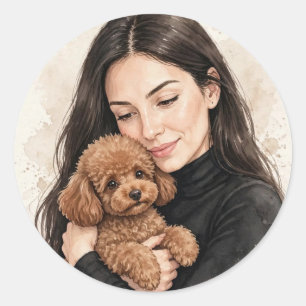 Cosy Girl either Poodle Sticker – Best Friends 