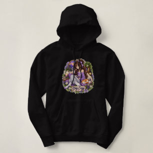 Cosy Girl Reading Cat Book Lover Hoodie